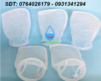 túi lọc nylon mesh miệng thép tròn