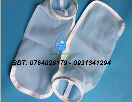 túi lọc nylon mesh miệng thép tròn.