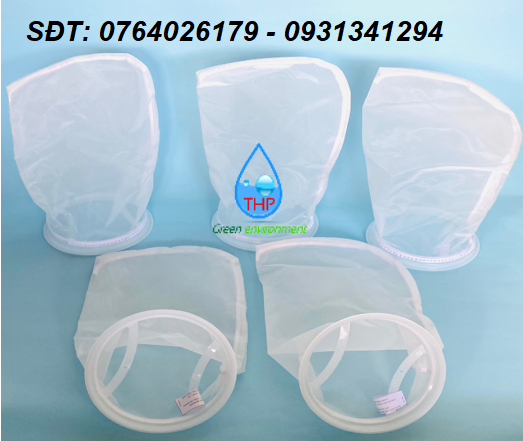 túi lọc nylon mesh miệng thép tròn